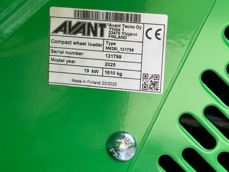 Knickgelenkte Baggerlader от тип Avant 635i TDL plus, Neumaschine в Lunteren (Снимка 4)