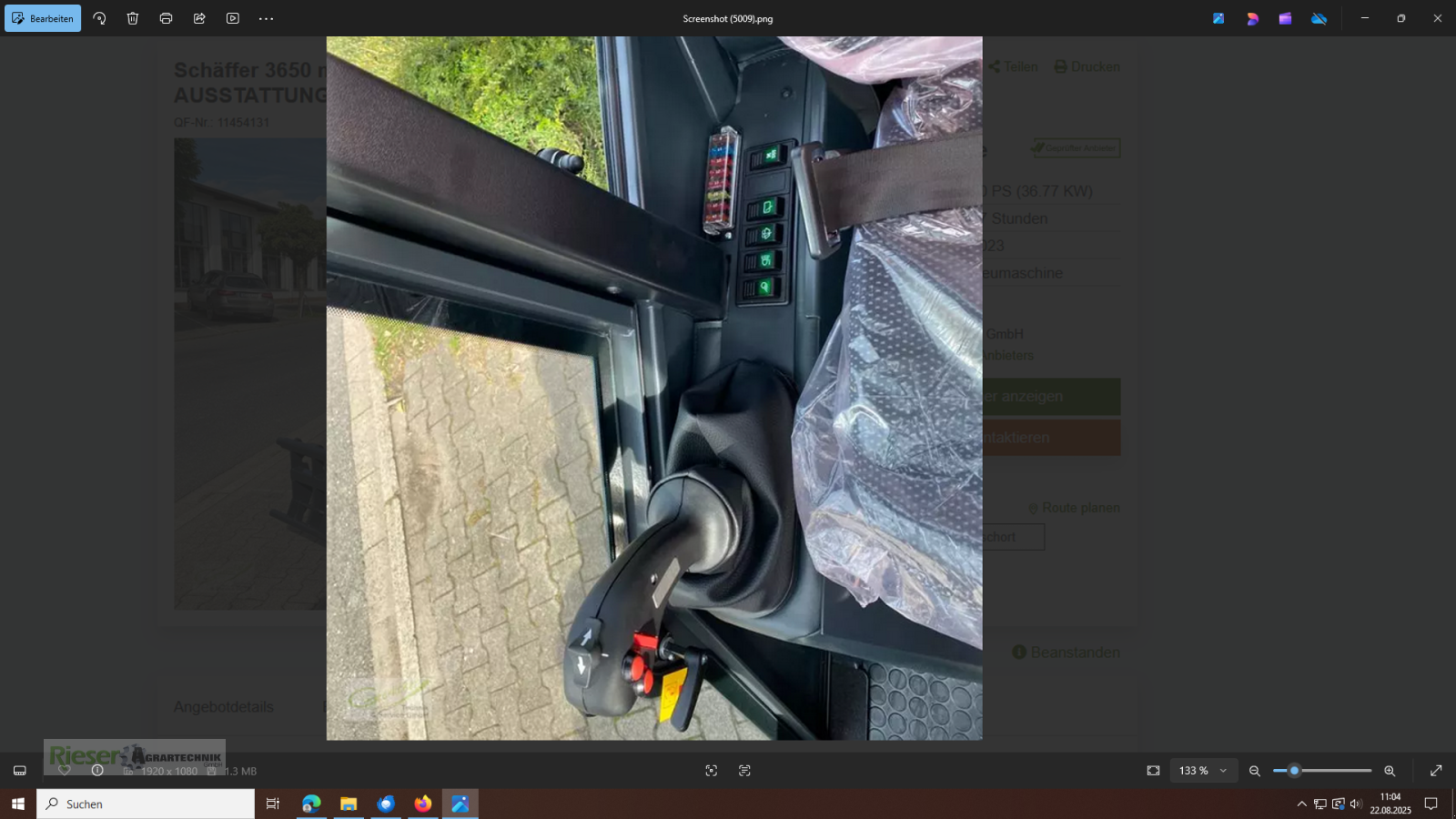 Knickgelenkte Baggerlader a típus Schäffer 3650 Vollkabine, Hubkraft 2000 kg, Neumaschine ekkor: Nördlingen (Kép 7)