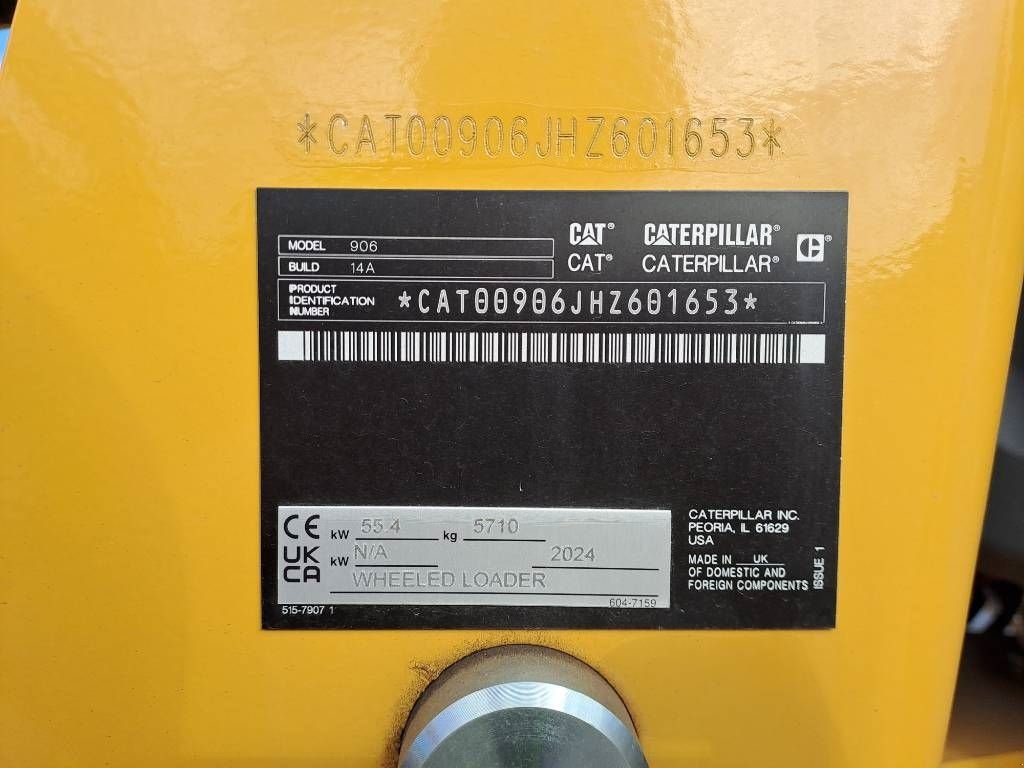 Knickgelenkte Baggerlader a típus Sonstige Cat 906 (Bucket+Forks), Neumaschine ekkor: Stabroek (Kép 9)