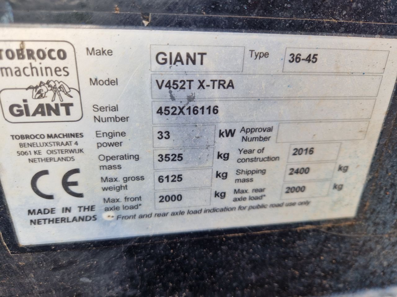 Knickgelenkte Baggerlader of the type Sonstige Giant 452 X-TRA, Gebrauchtmaschine in Nijega (Picture 5)