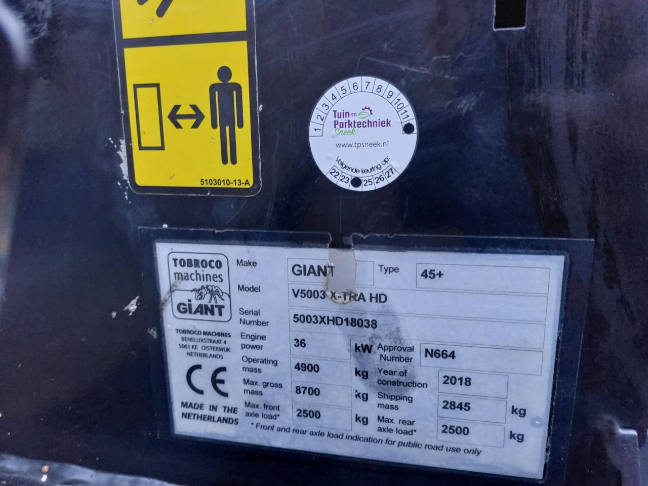 Knickgelenkte Baggerlader a típus Sonstige Giant V 5003 T X-tra HD, Gebrauchtmaschine ekkor: Nijelamer (Kép 7)