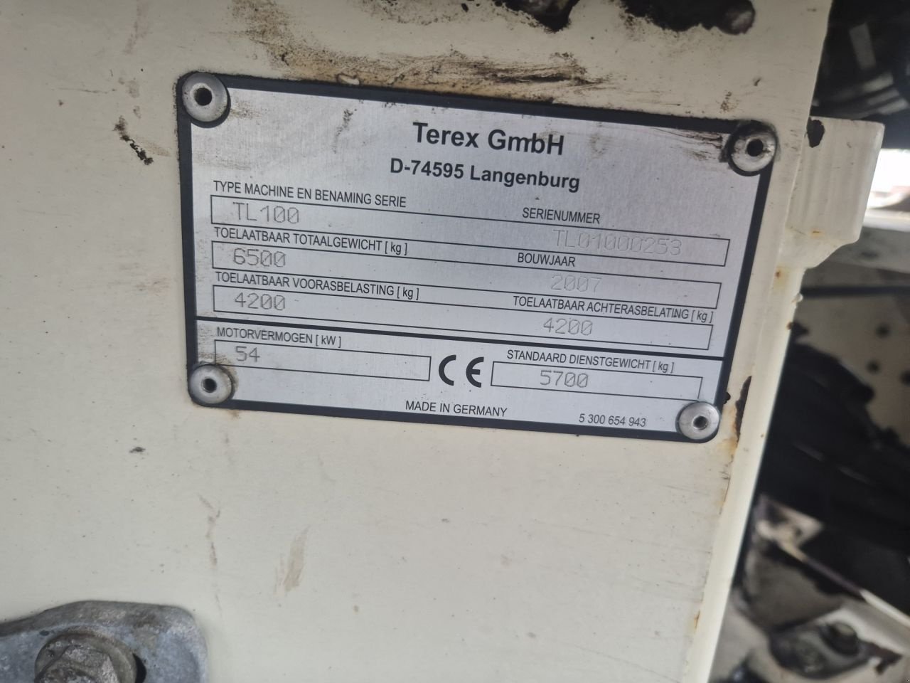 Knickgelenkte Baggerlader typu Terex TL100, Gebrauchtmaschine v Lunteren (Obrázek 9)