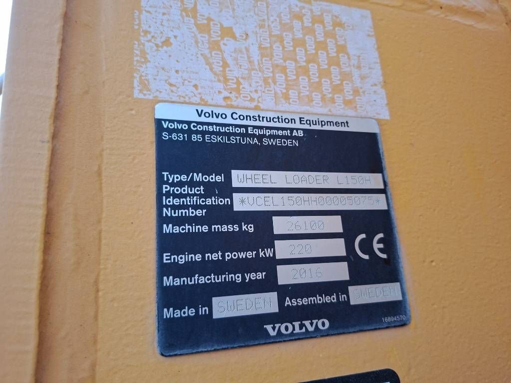 Knickgelenkte Baggerlader typu Volvo L 150 H (New Tyres), Gebrauchtmaschine v Stabroek (Obrázek 8)