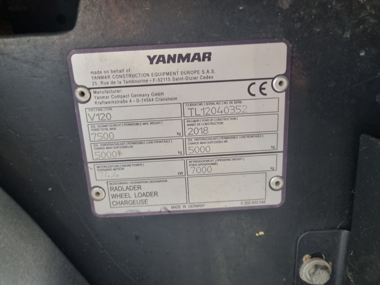 Knickgelenkte Baggerlader типа Yanmar V120, Gebrauchtmaschine в Lunteren (Фотография 10)