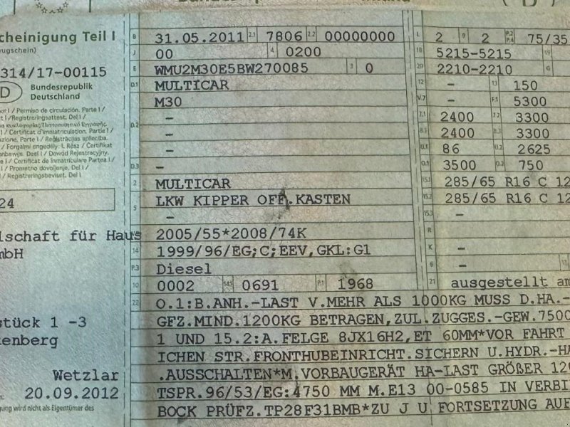 Kommunalfahrzeug typu Multicar Fumo M30, Gebrauchtmaschine v Hüttenberg (Obrázek 1)
