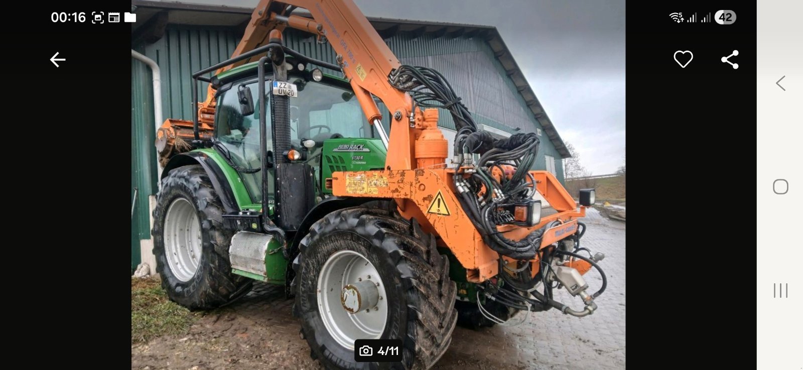 Kommunaltraktor от тип John Deere Rebo Rack, Gebrauchtmaschine в Tannhausen (Снимка 4)