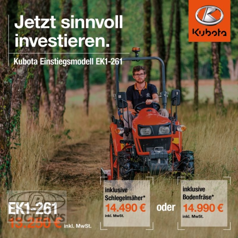 Kommunaltraktor typu Kubota EK1-261, Neumaschine v Olpe (Obrázek 1)