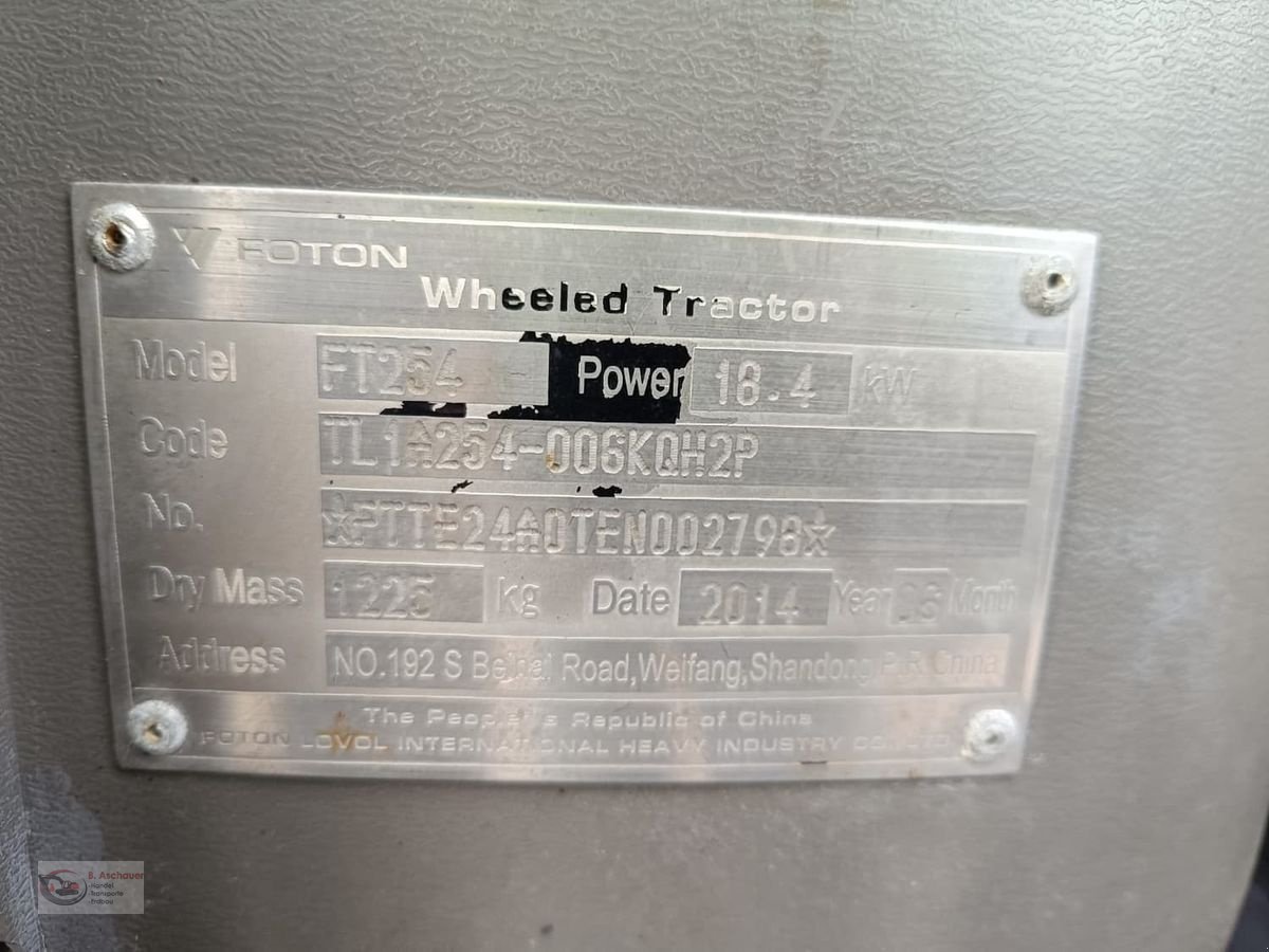 Kommunaltraktor typu LOVOL Foton 254 N Winterdiensttraktor mit Vollkabine,, Gebrauchtmaschine v Dimbach (Obrázek 16)