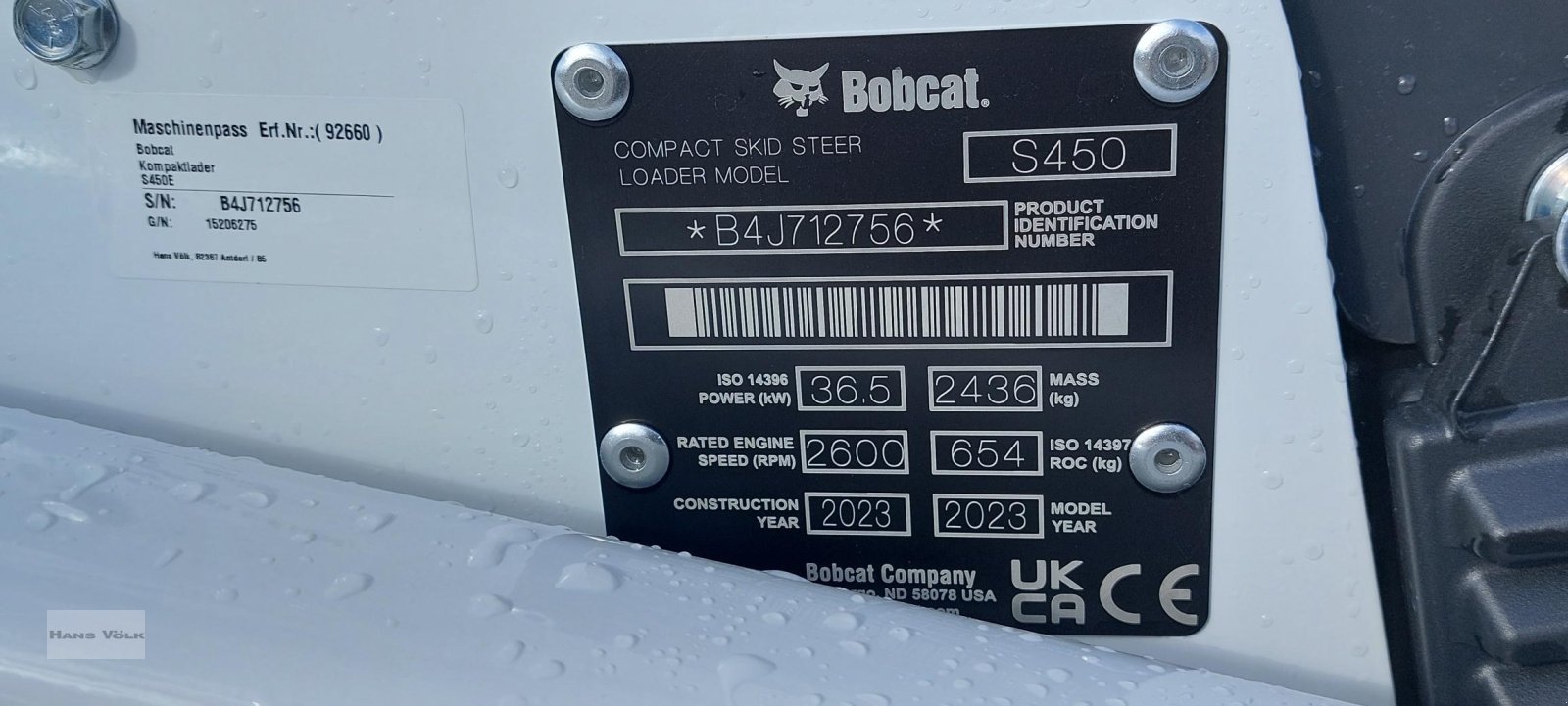 Kompaktlader des Typs Bobcat S 450, Neumaschine in Schwabmünchen (Bild 13)