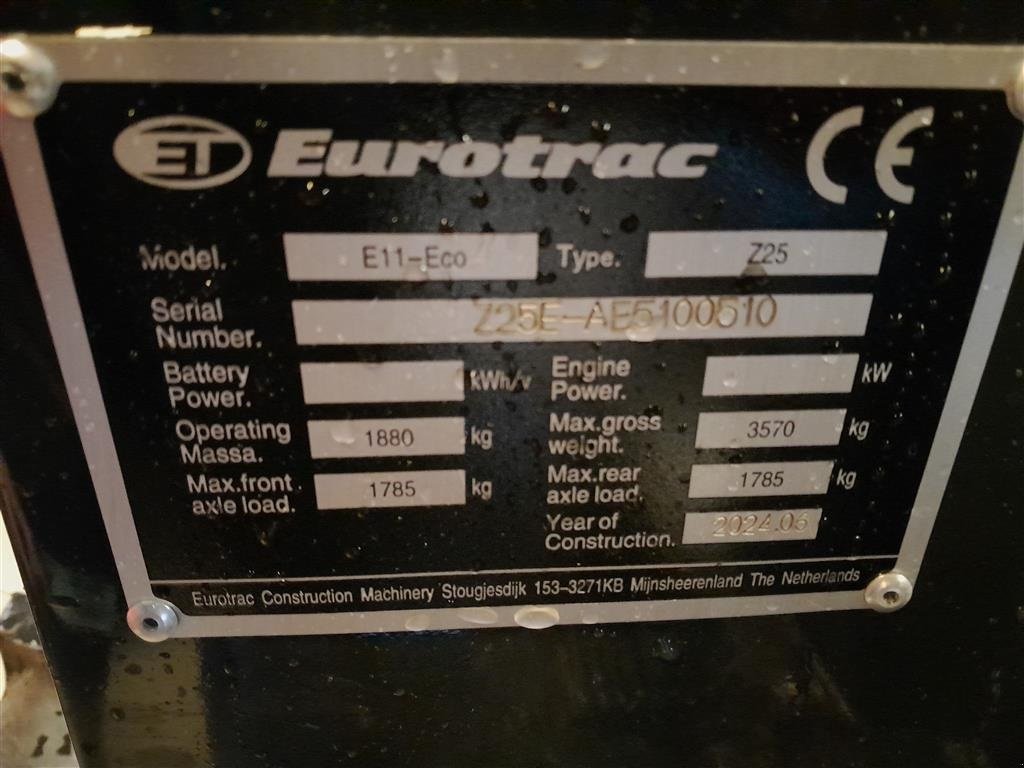 Kompaktlader of the type Eurotrac W11-E, Gebrauchtmaschine in Rødekro (Picture 15)