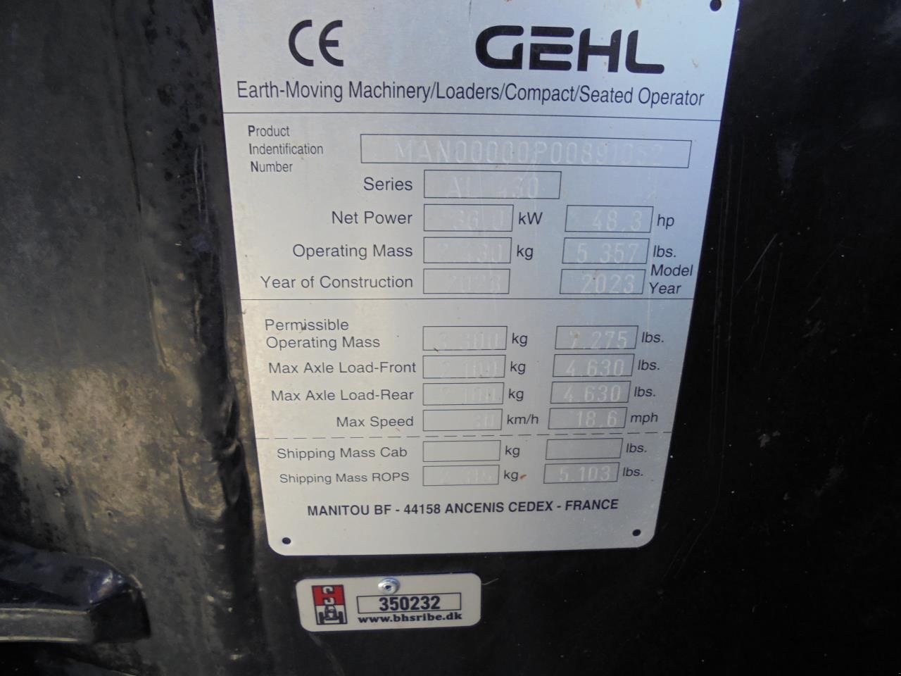 Kompaktlader del tipo Gehl 430, Gebrauchtmaschine en Ribe (Imagen 19)