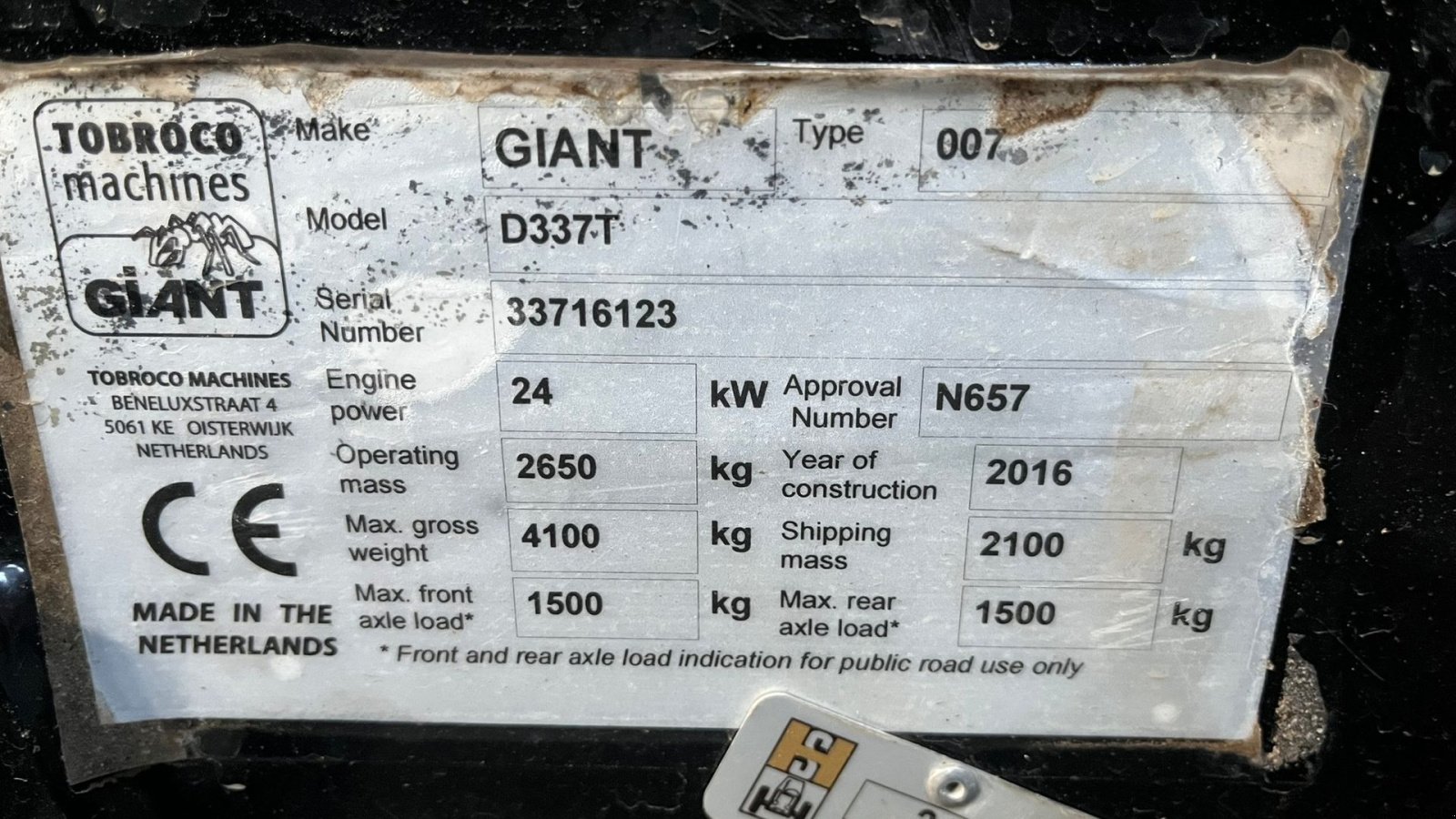 Kompaktlader des Typs GiANT D337T Med skovl og pallegafler, Gebrauchtmaschine in Lintrup (Bild 8)