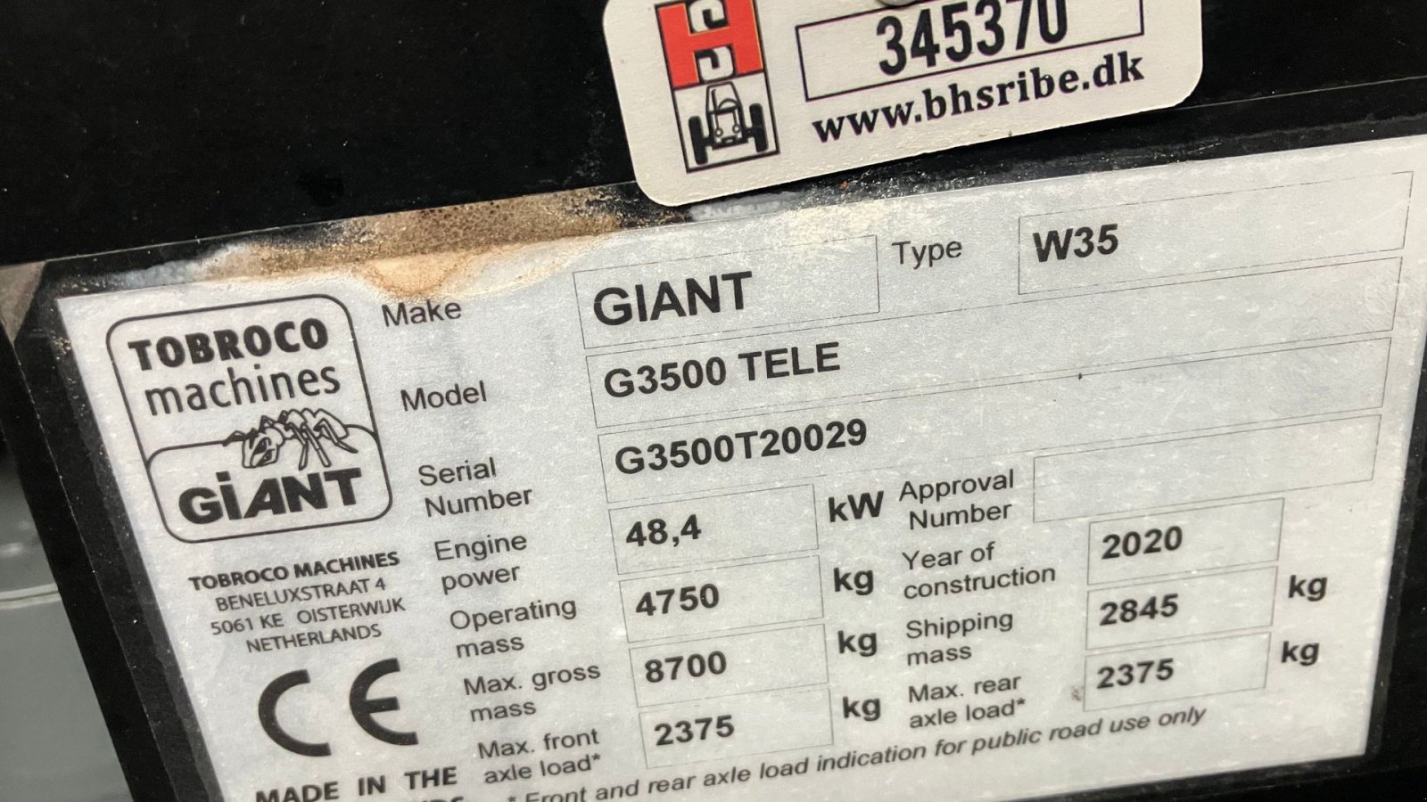 Kompaktlader of the type GiANT G3500Tele, Gebrauchtmaschine in Hurup Thy (Picture 12)