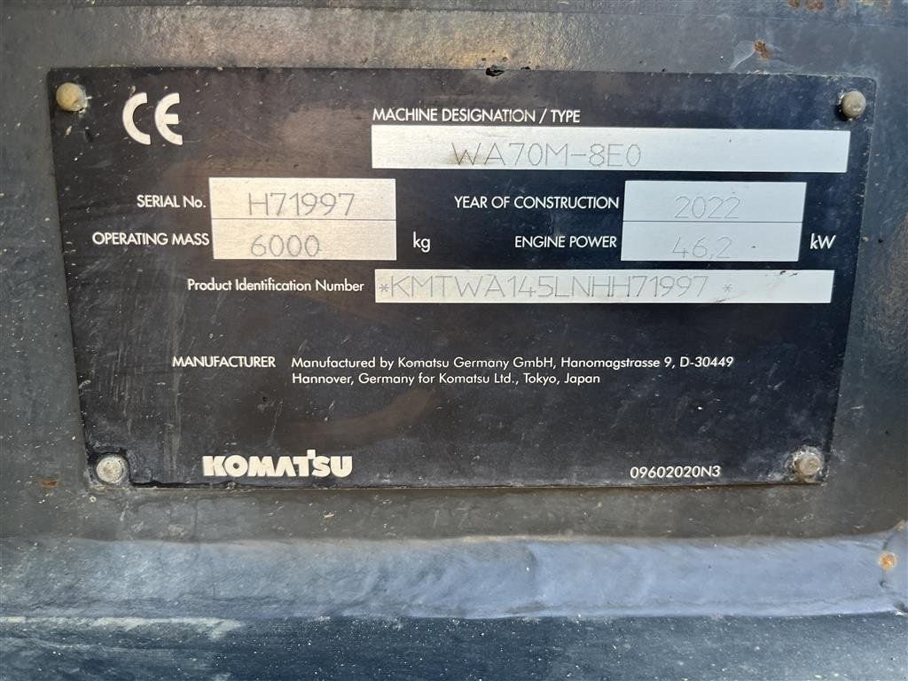 Kompaktlader of the type Komatsu WA 70 M-8E0 med skovl og gafler, Gebrauchtmaschine in Rønnede (Picture 15)