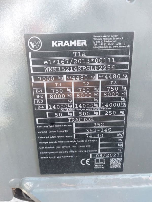 Kompaktlader a típus Kramer KL43.8, Ausstellungsmaschine ekkor: Regensdorf (Kép 6)