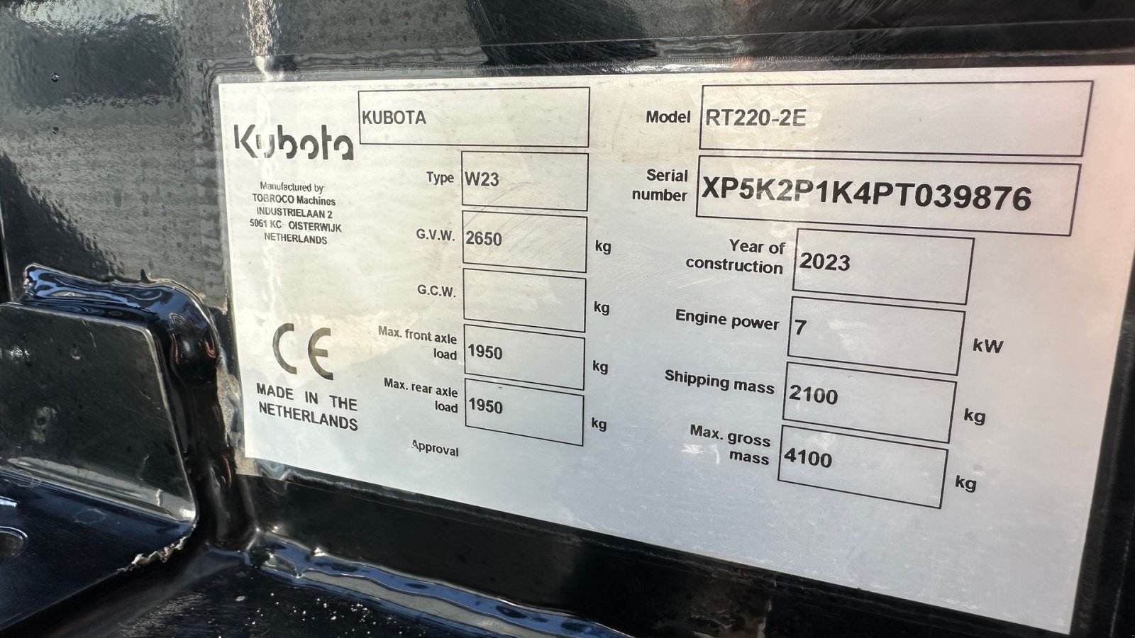 Kompaktlader za tip Kubota RT220-2E, Gebrauchtmaschine u Rønnede (Slika 12)