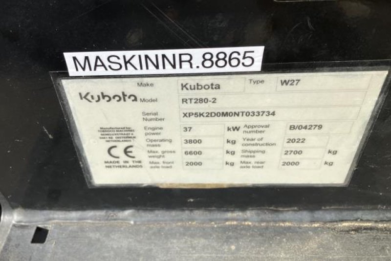 Kompaktlader типа Kubota RT280-2, Gebrauchtmaschine в Middelfart (Фотография 3)