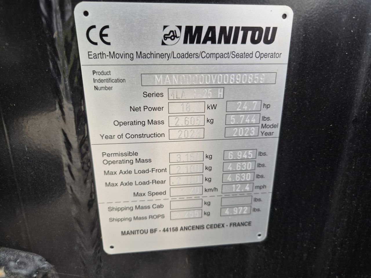 Kompaktlader of the type Manitou MLA 3-25H, Neumaschine in Lunteren (Picture 11)