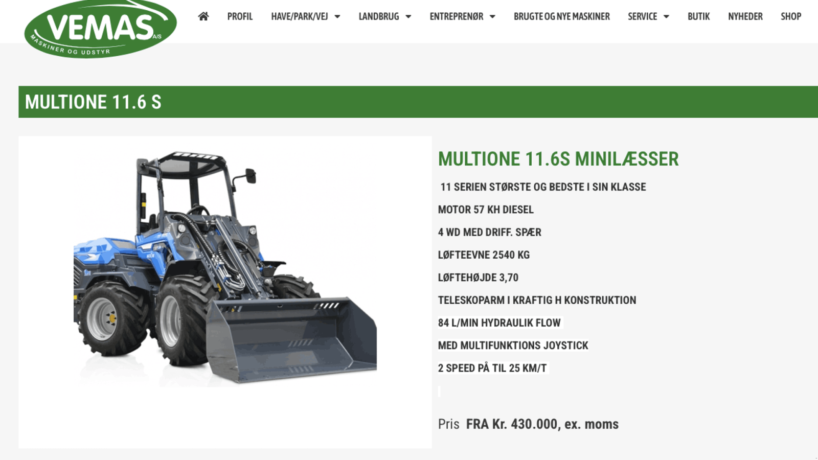 Kompaktlader типа Multione 11.6 k, Gebrauchtmaschine в Randers NØ (Фотография 4)