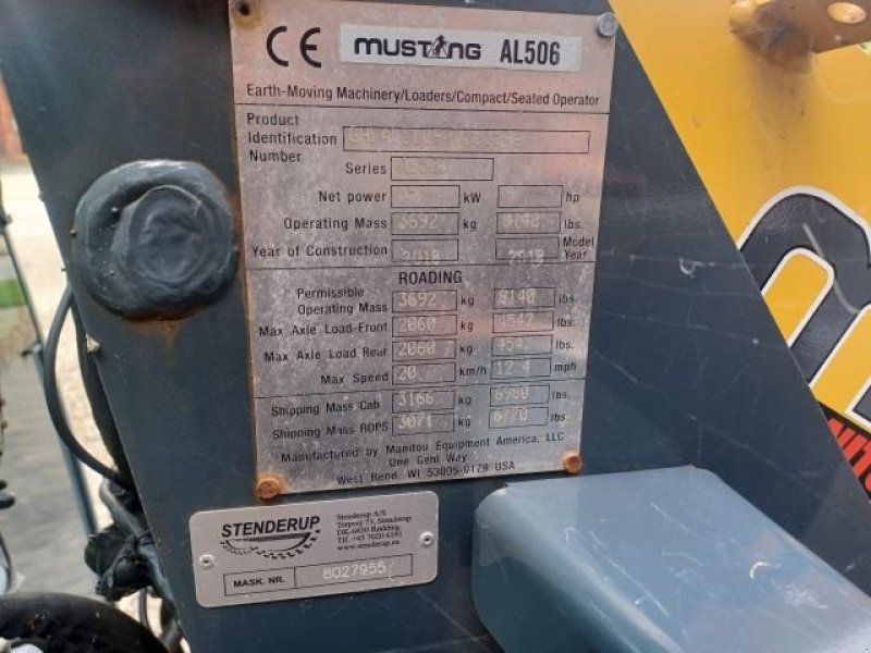 Kompaktlader des Typs Mustang AL506, Gebrauchtmaschine in Rødding (Bild 8)