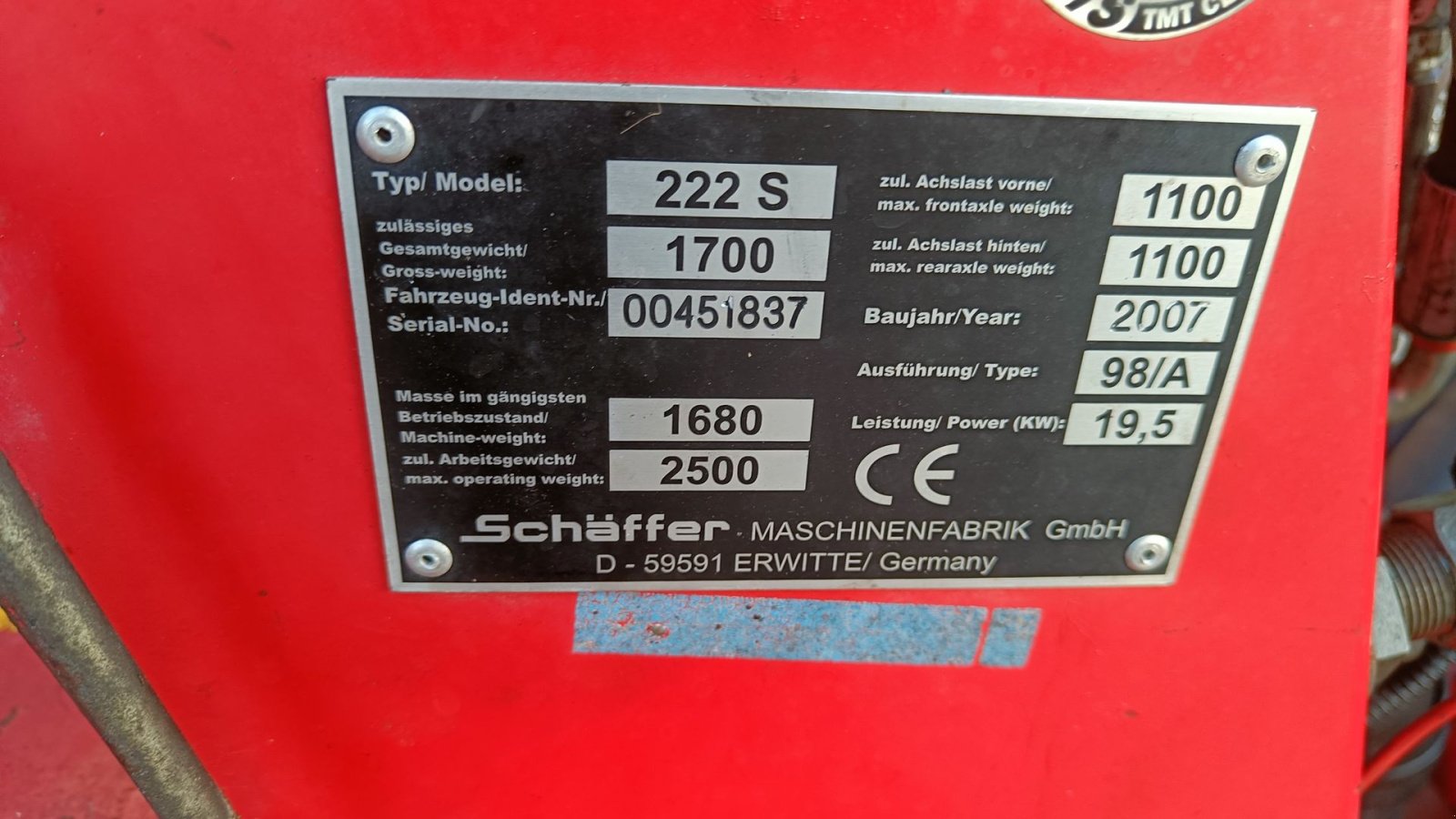 Kompaktlader от тип Schäffer 222 S, Gebrauchtmaschine в Egtved (Снимка 9)
