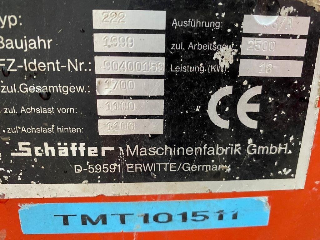 Kompaktlader типа Schäffer 222, Gebrauchtmaschine в Vojens (Фотография 5)