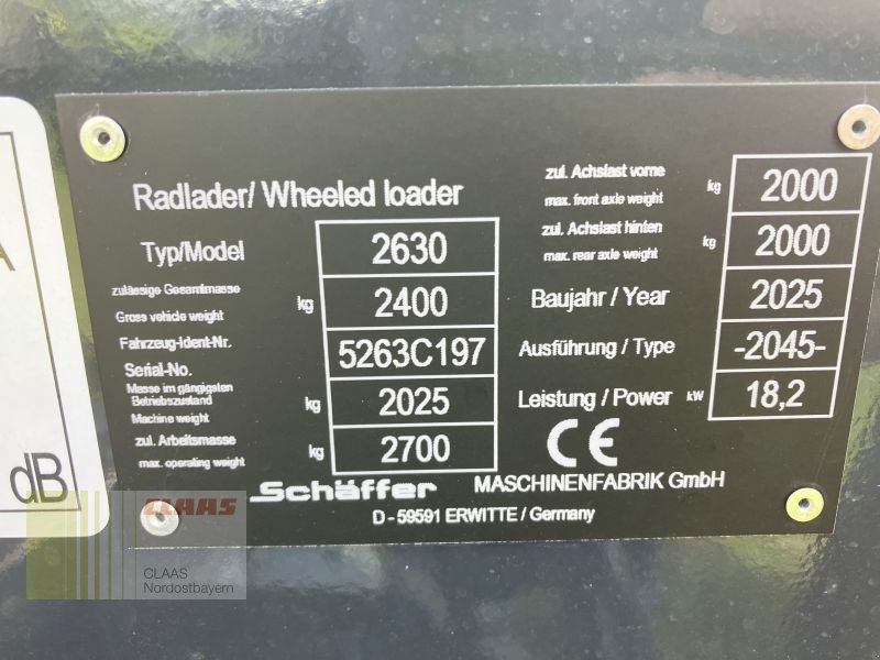 Kompaktlader of the type Schäffer 2630 HOFLADER 20 KM/H, Neumaschine in Altenstadt a.d. Waldnaab (Picture 12)