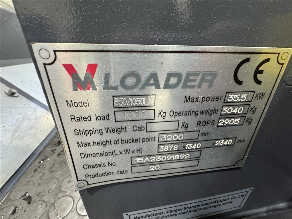 Kompaktlader des Typs Sonstige 1050 LX FABRIKSNY MED SKOVL OG PALLEGAFLER!, Gebrauchtmaschine in Nørager (Bild 20)