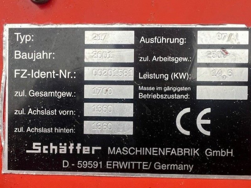 Kompaktlader a típus Sonstige Schaffer Schaffer 217, Gebrauchtmaschine ekkor: Nijeveen (Kép 9)