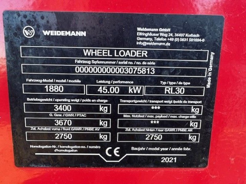 Kompaktlader des Typs Sonstige Weidemann 1880 Ultimate, Gebrauchtmaschine in Nijeveen (Bild 6)