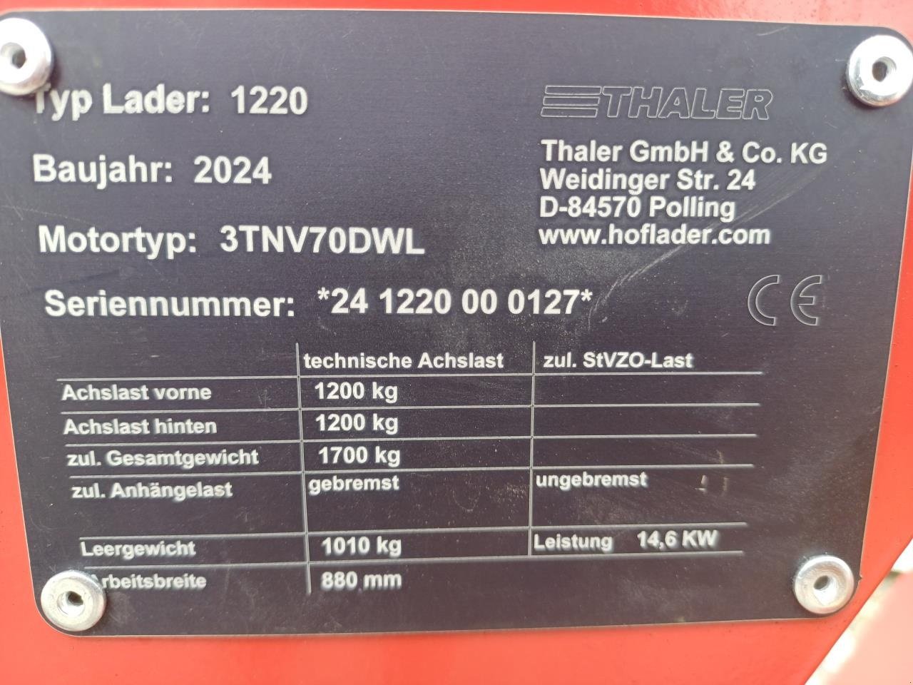 Kompaktlader Türe ait Thaler 1220, Gebrauchtmaschine içinde Skjern (resim 8)