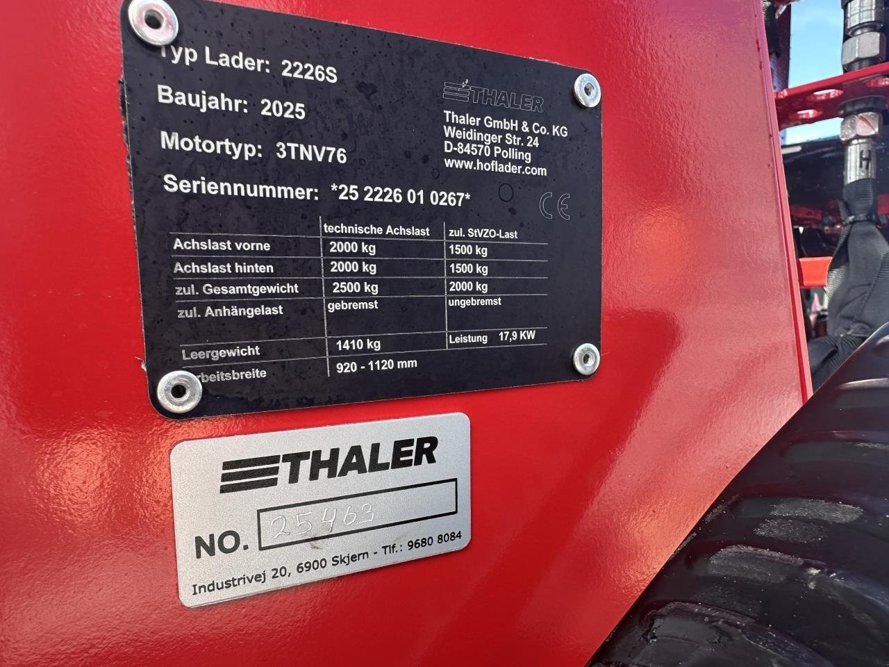 Kompaktlader Türe ait Thaler 2326S, Gebrauchtmaschine içinde Skjern (resim 10)