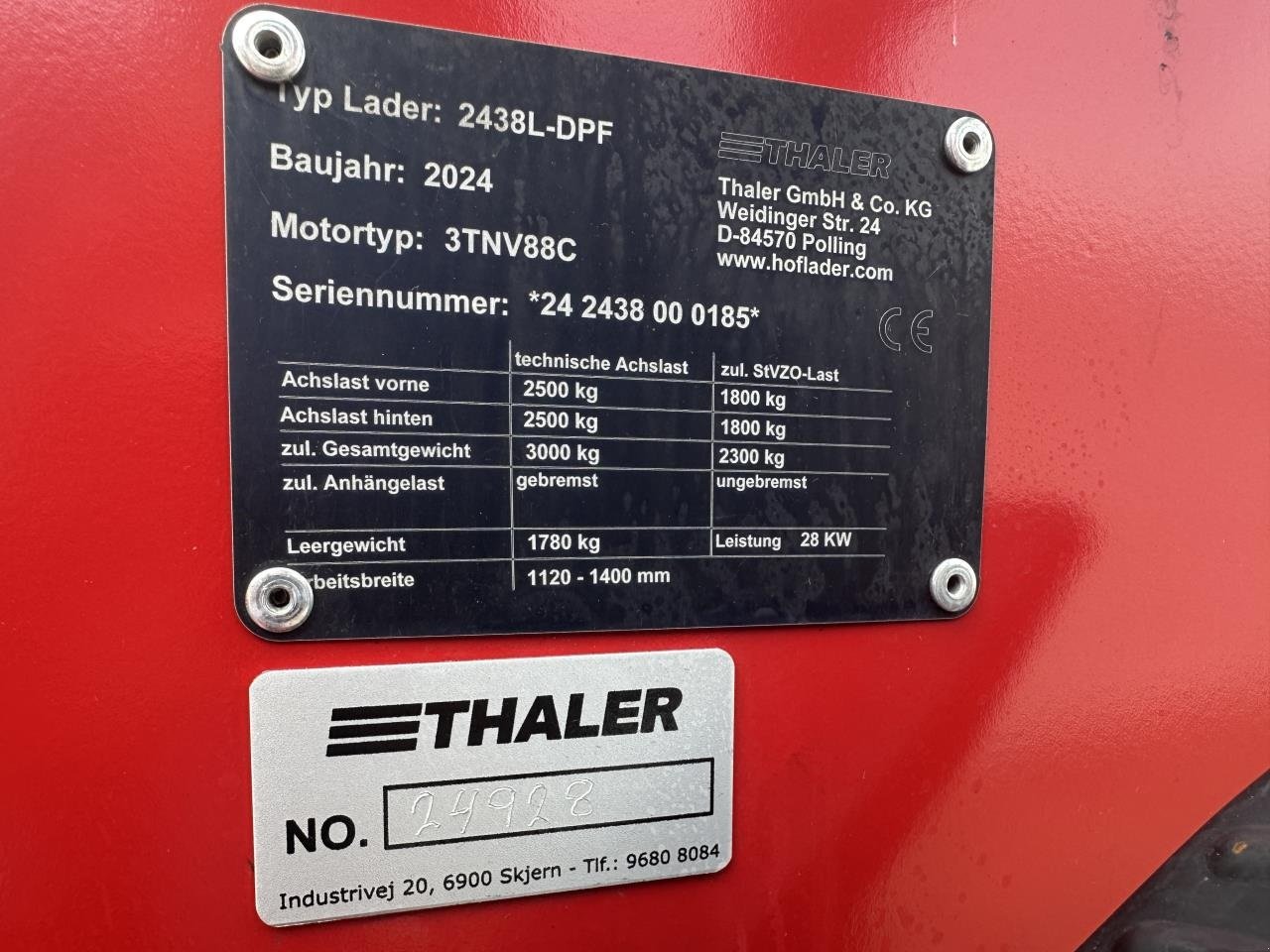 Kompaktlader des Typs Thaler 2438-S-DPF, Gebrauchtmaschine in Skjern (Bild 10)