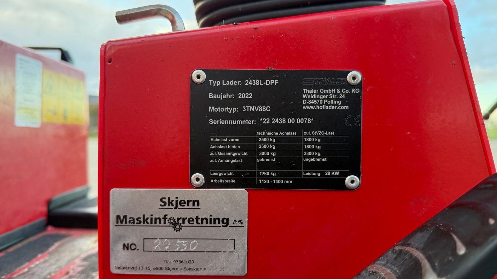 Kompaktlader типа Thaler 2438L DPF, Gebrauchtmaschine в Gjerlev J. (Фотография 14)