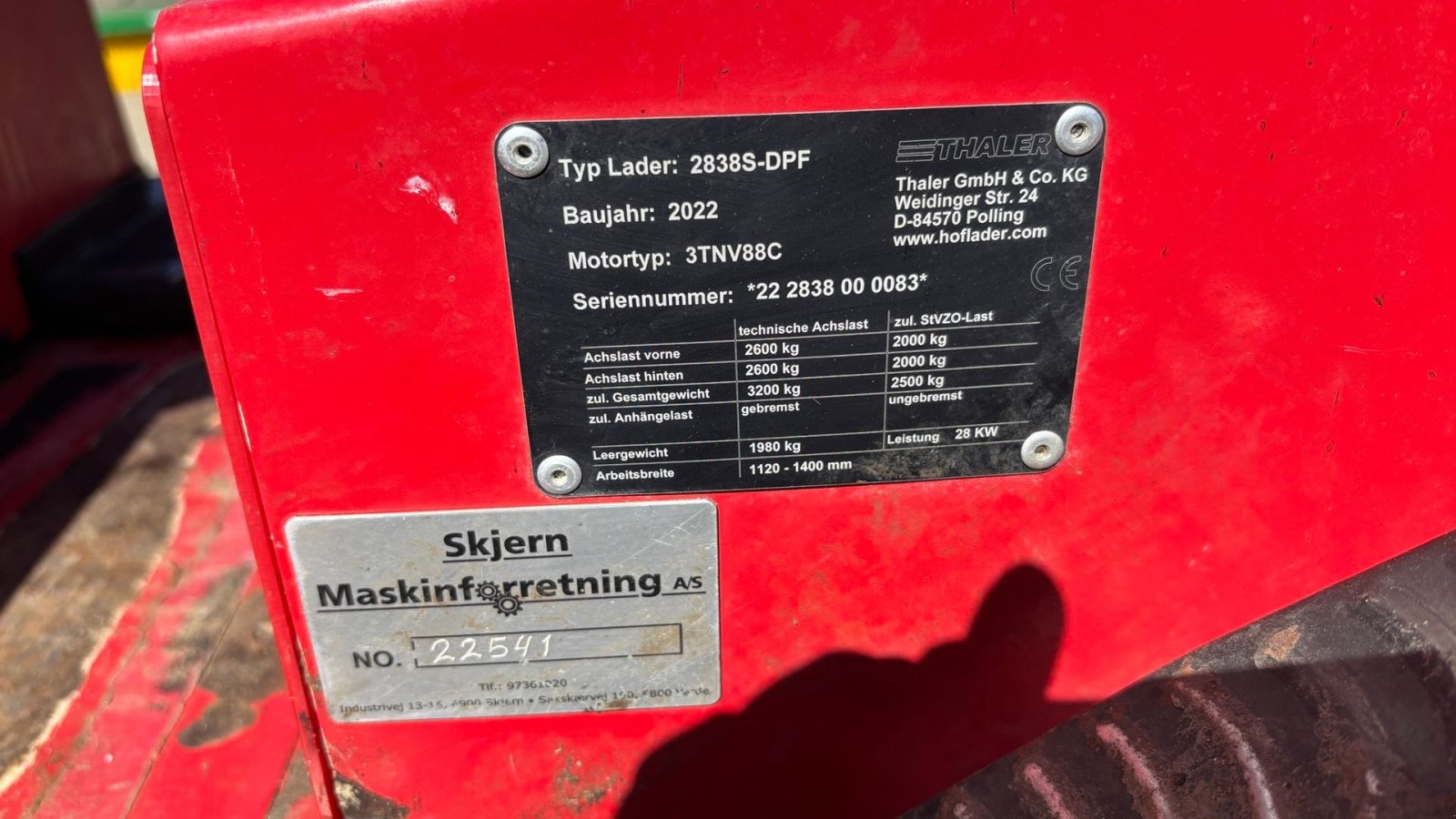 Kompaktlader типа Thaler 2838S DPF, Gebrauchtmaschine в Gram (Фотография 21)