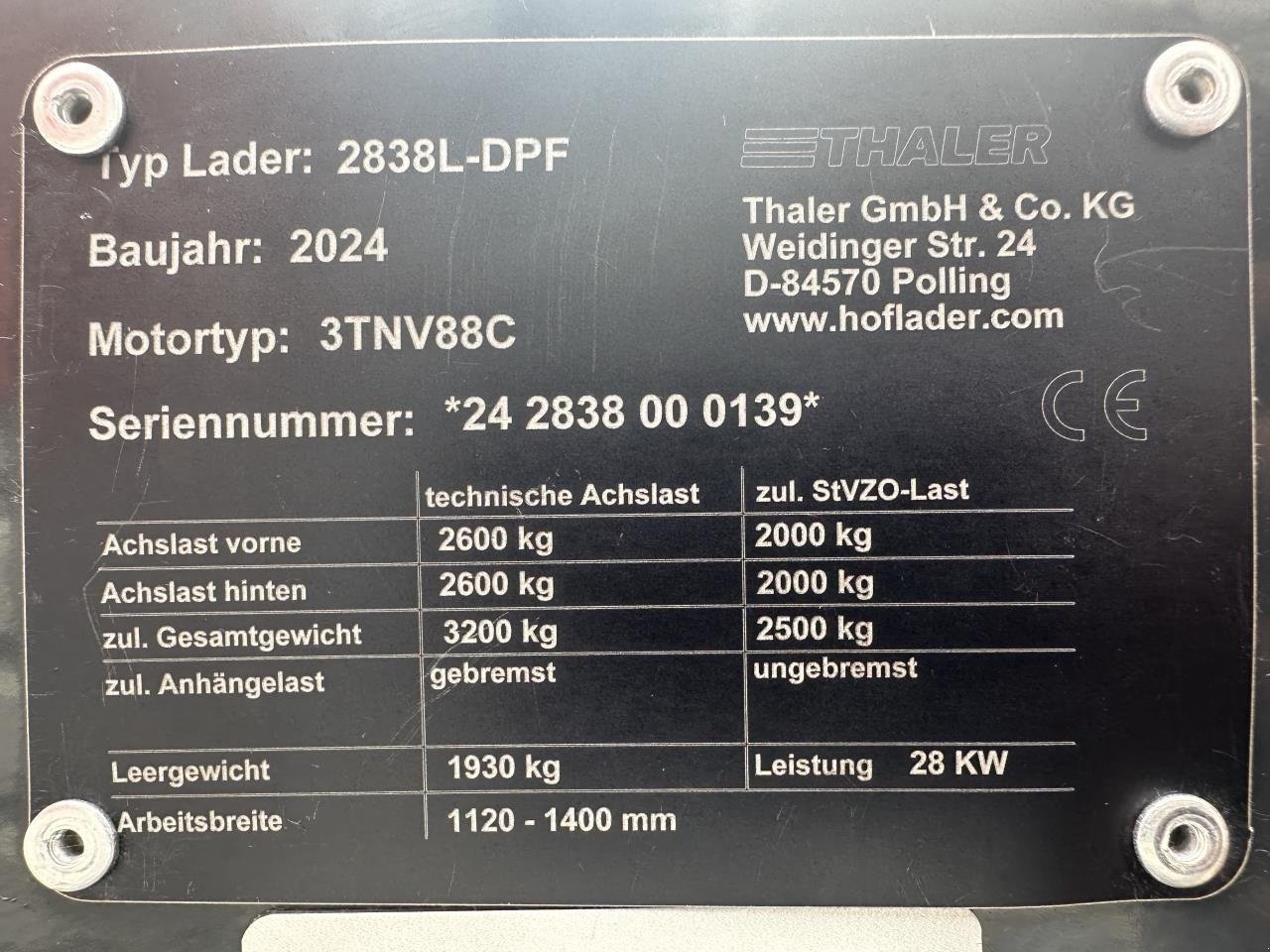 Kompaktlader of the type Thaler 2838S L CAB, Gebrauchtmaschine in Skjern (Picture 8)