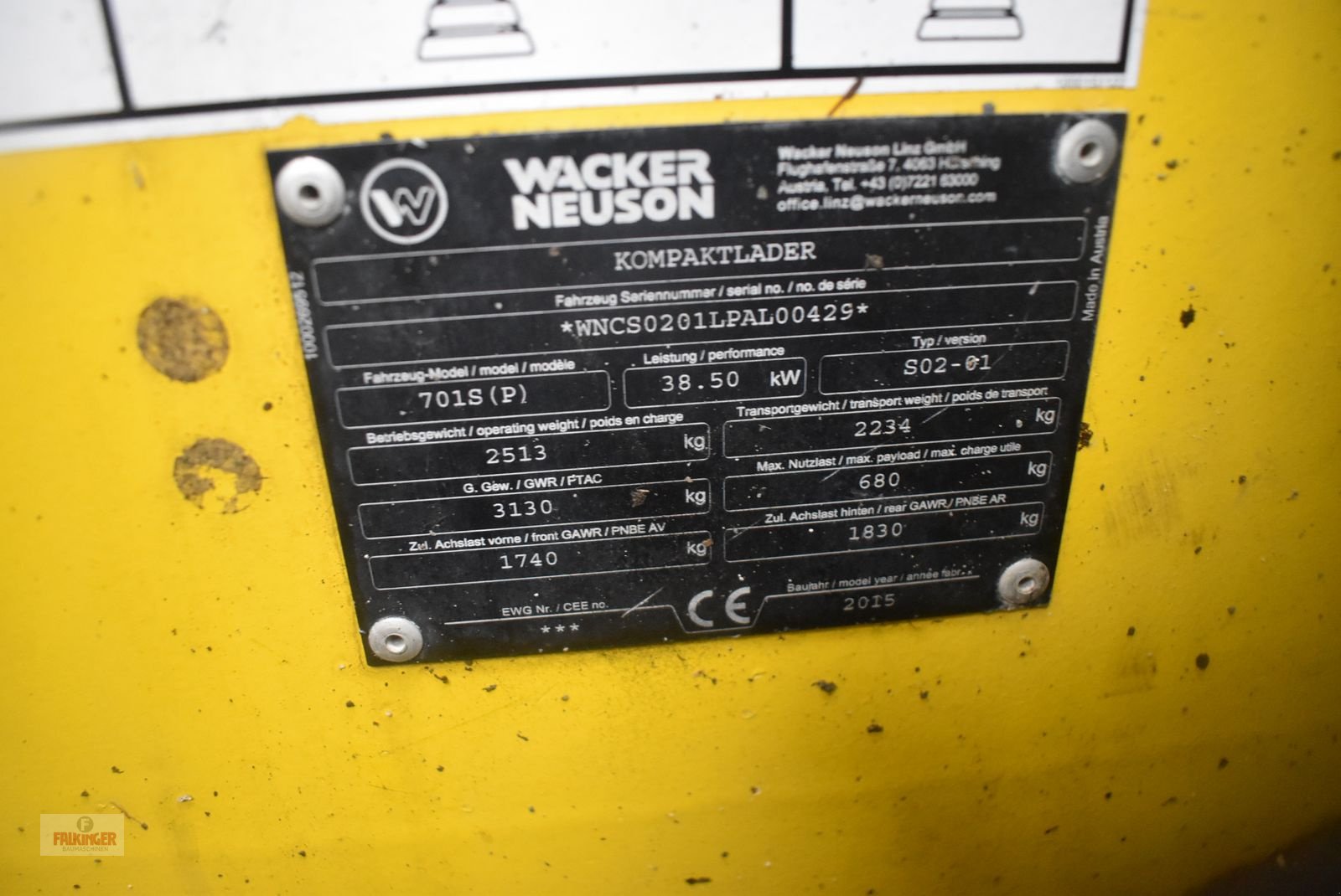 Kompaktlader typu Wacker Neuson Neuson 701S, Gebrauchtmaschine v Putzleinsdorf (Obrázek 10)