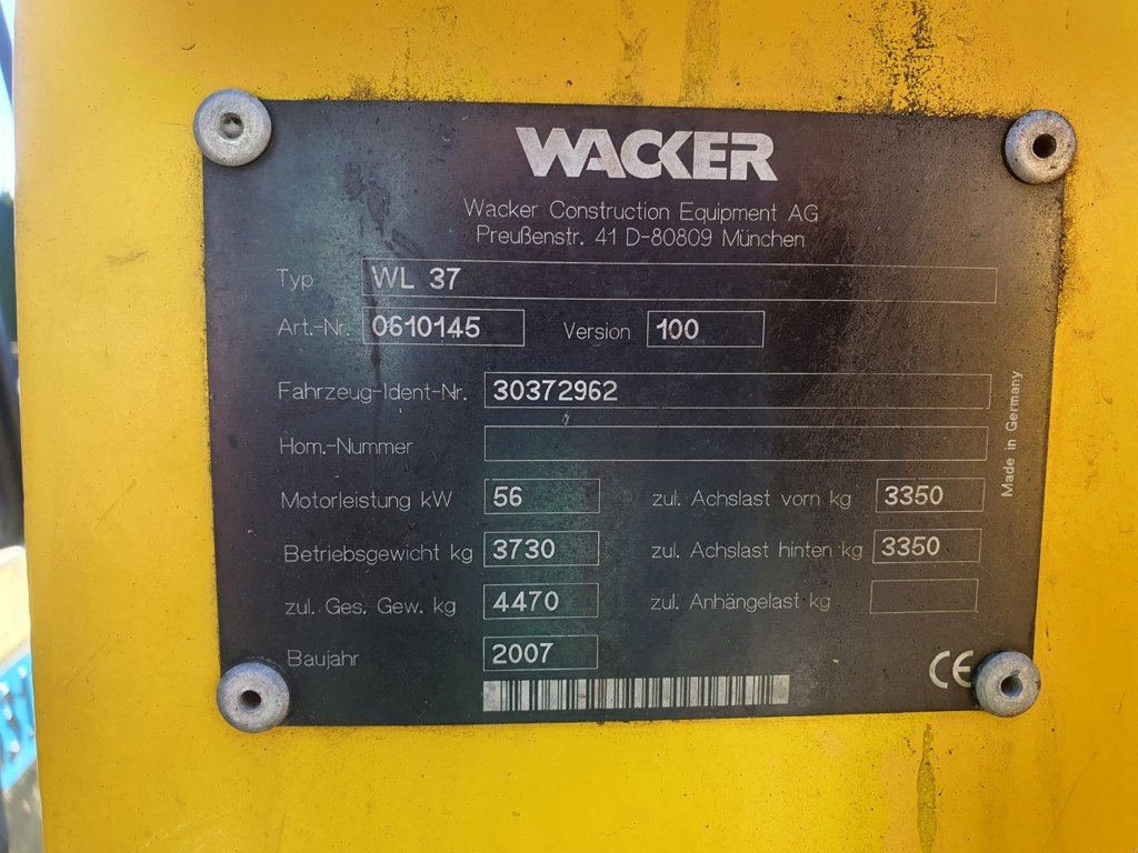 Kompaktlader типа Wacker Neuson WL 37, Gebrauchtmaschine в Oetwil am See (Фотография 4)
