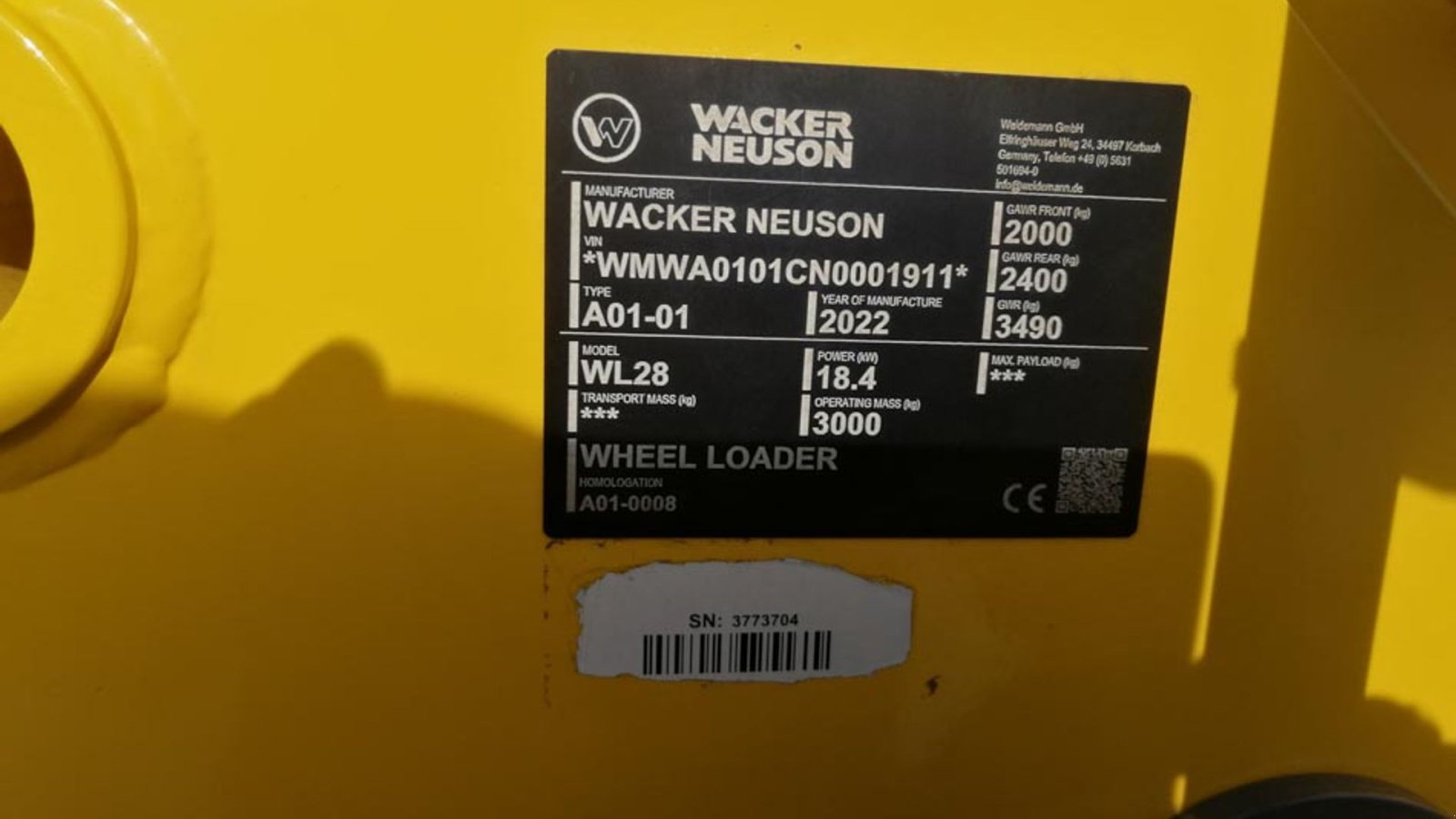 Kompaktlader a típus Wacker Neuson WL28, Gebrauchtmaschine ekkor: Vrå (Kép 15)