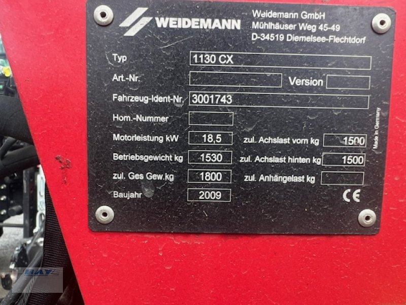 Kompaktlader des Typs Weidemann  1130 CX, Gebrauchtmaschine in Sulzbach (Bild 10)