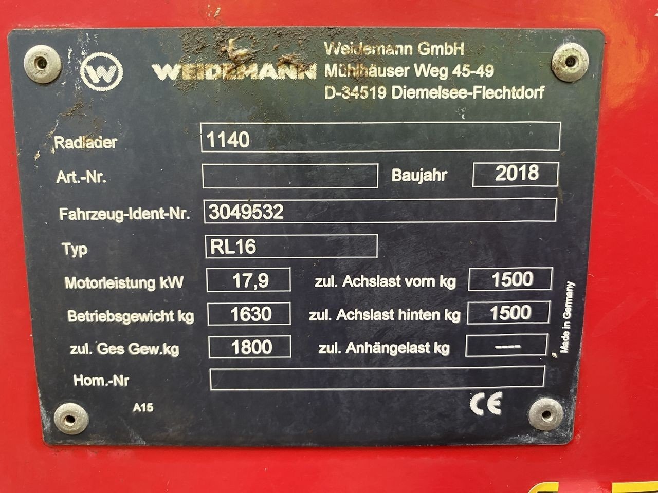 Kompaktlader Türe ait Weidemann  1140, Gebrauchtmaschine içinde Skive (resim 11)