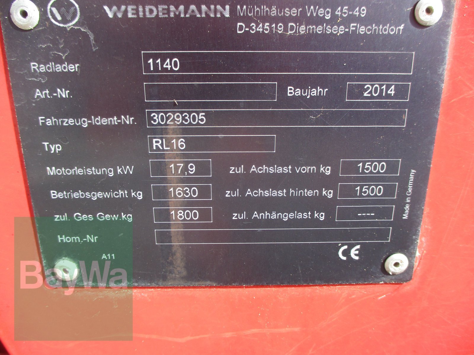 Kompaktlader des Typs Weidemann  1140, Gebrauchtmaschine in Schönau b.Tuntenhausen (Bild 12)