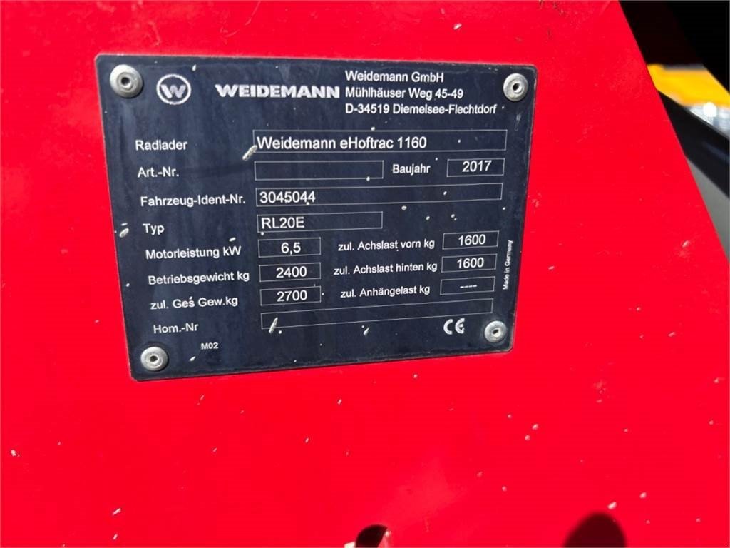 Kompaktlader tipa Weidemann  1160 eHoftrack, Gebrauchtmaschine u Vojens (Slika 13)
