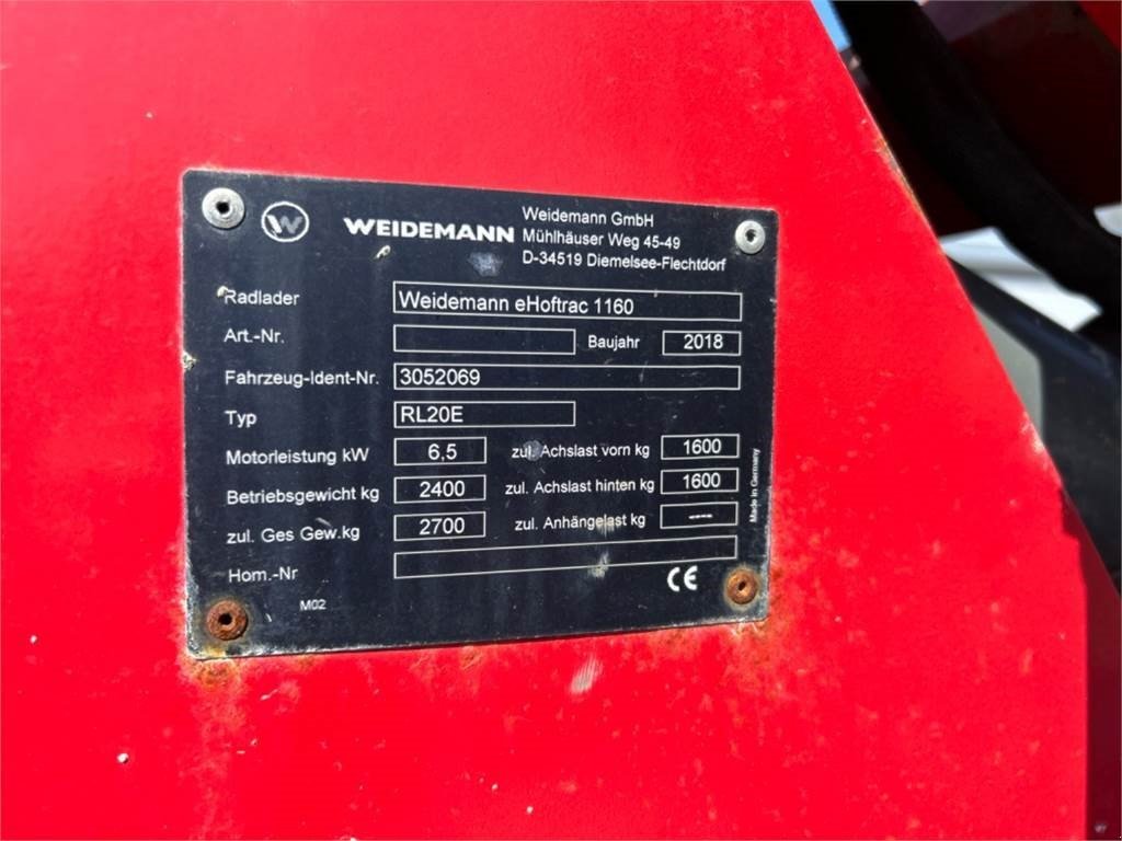 Kompaktlader of the type Weidemann  1160 eHoftrack, Gebrauchtmaschine in Vojens (Picture 14)