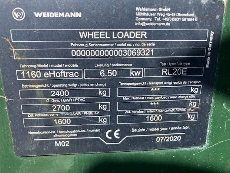 Kompaktlader of the type Weidemann  1160e, Gebrauchtmaschine in Vojens (Picture 11)