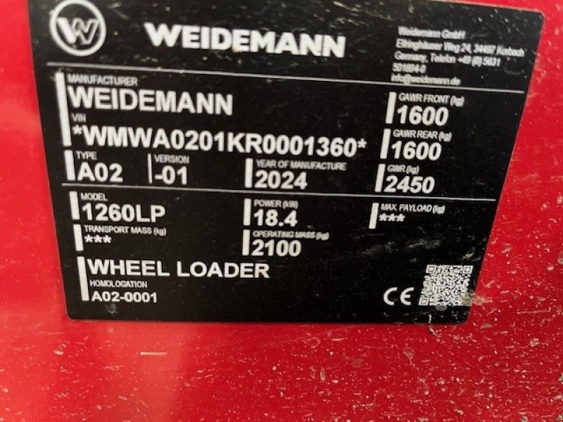 Kompaktlader del tipo Weidemann  1260 LP 1260LP, Gebrauchtmaschine In Skærbæk (Immagine 5)