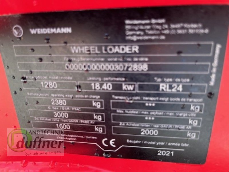 Kompaktlader типа Weidemann  1280, Gebrauchtmaschine в Hohentengen (Фотография 11)