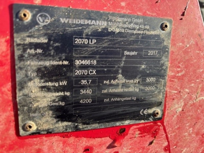 Kompaktlader типа Weidemann  2070 CX LP, Gebrauchtmaschine в Thisted (Фотография 4)