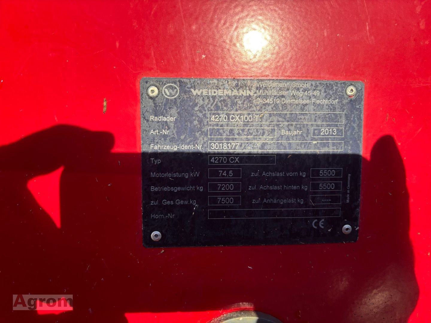 Kompaktlader des Typs Weidemann  4270 CX, Gebrauchtmaschine in Gesingen (Bild 10)