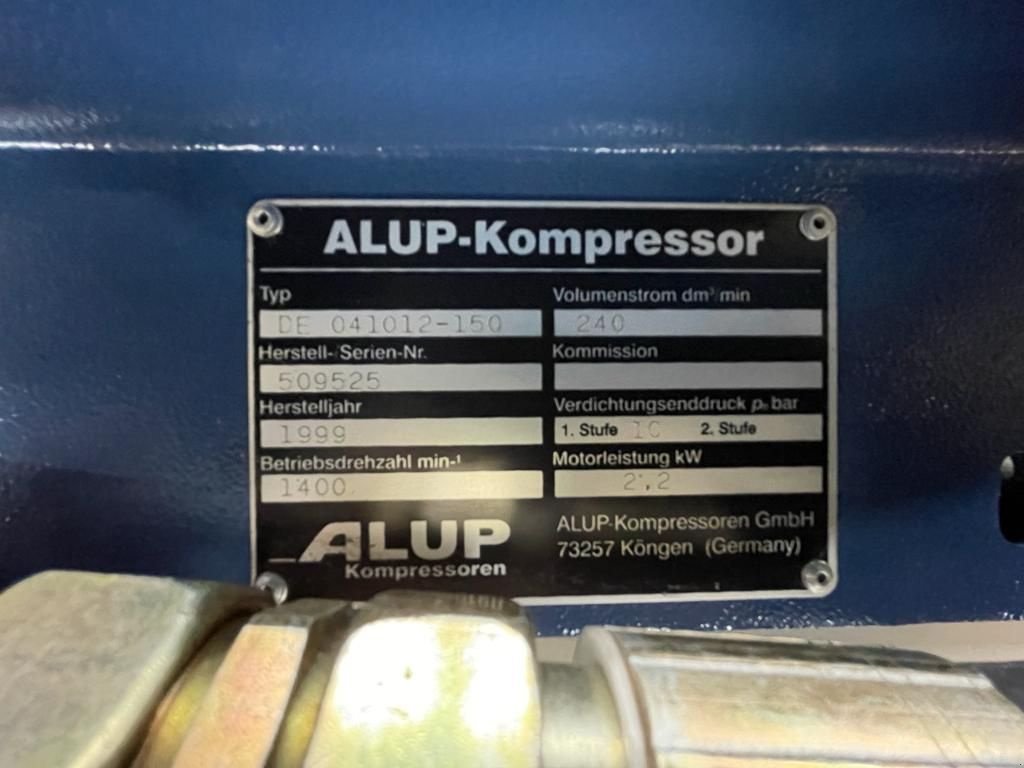 Kompressor typu Alup 2.2 kW 240 L / min 10 Bar Elektrische Zuigercompressor op ketel, Gebrauchtmaschine w VEEN (Zdjęcie 3)